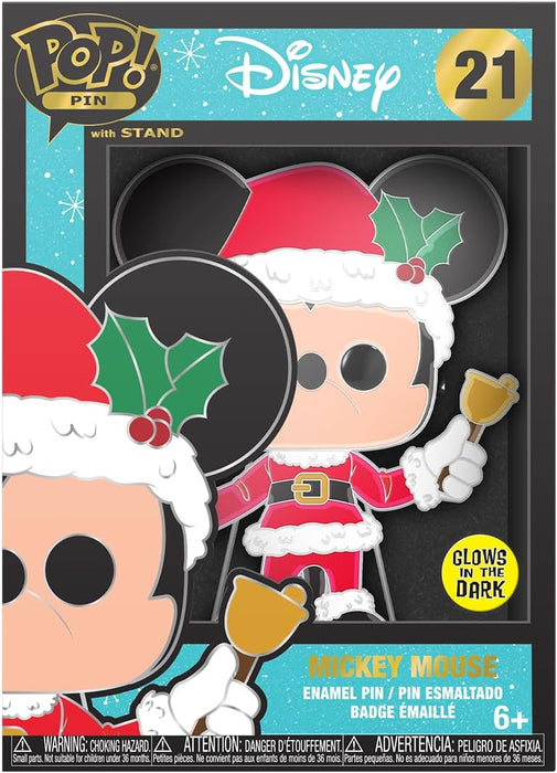 Funko Pop Pin: Disney Holiday - Mickey Mouse Glow Pin Esmaltado