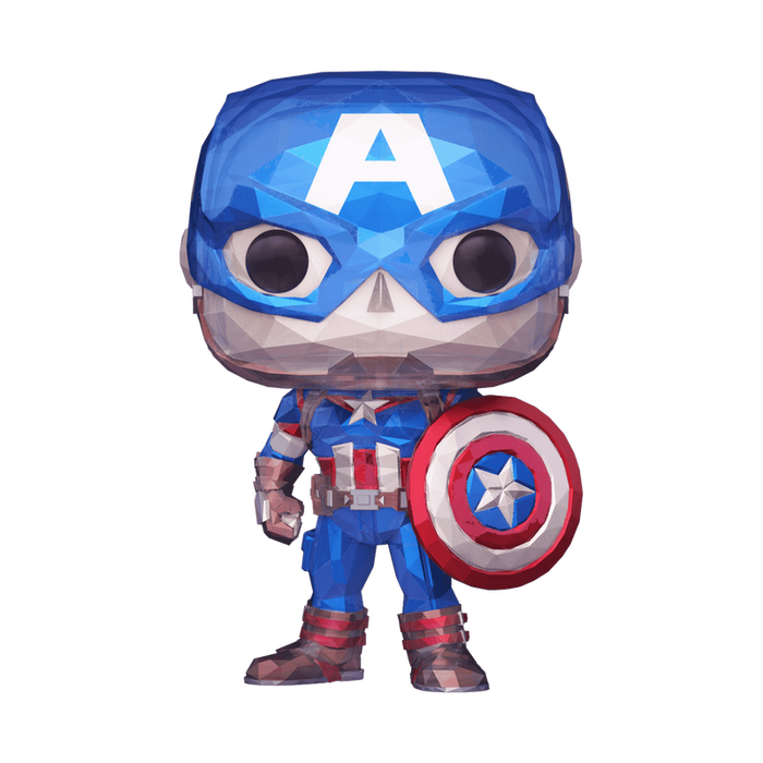 Funko Pop Marvel: Disney 100 - Captain America Facetado Exclusivo Funko Shop