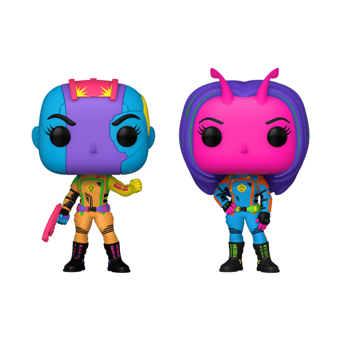 Funko Pop Marvel: Guardianes De La Galaxia Vol 3 - Mantis Y Nebula Blacklight 2 Pack Exclusivo