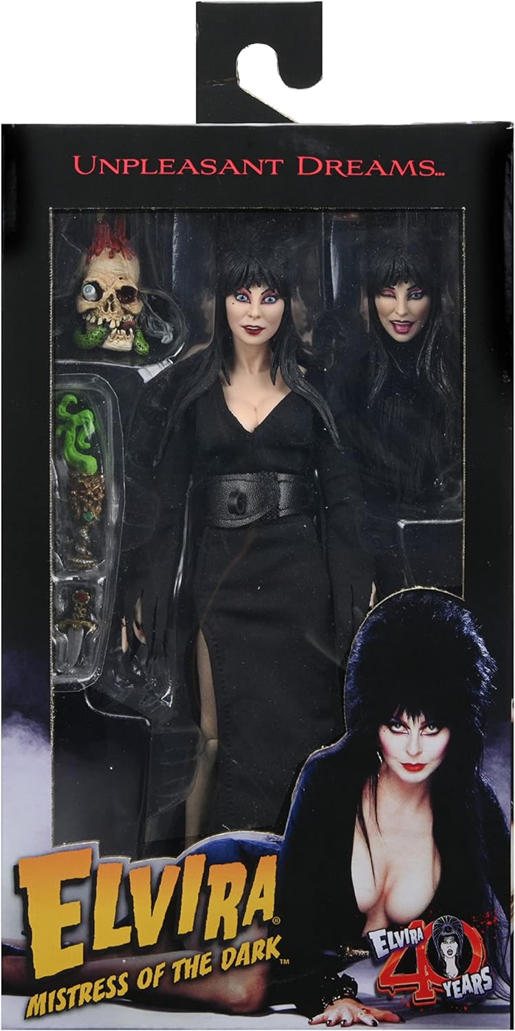 NECA Figura de Accion Vestida: Elvira La Dama De La Oscuridad - Elvira 8 Pulgadas