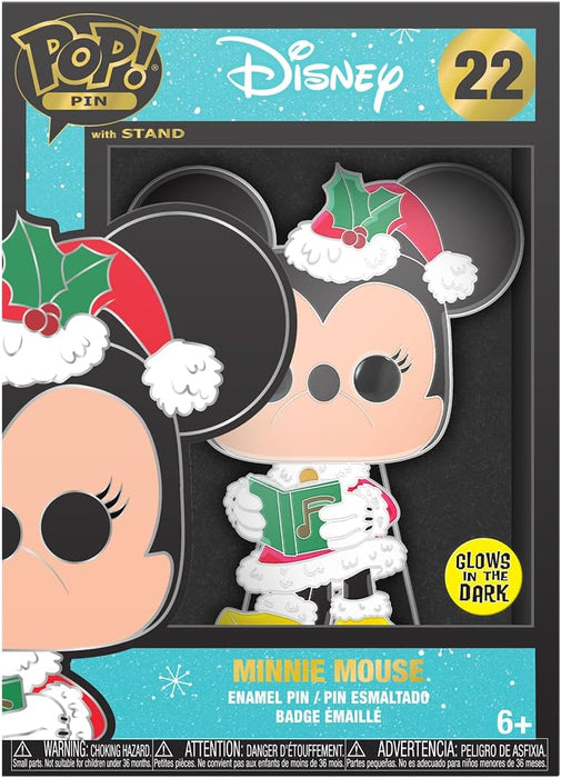 Funko Pop Pin: Disney Holiday - Minnie Mouse Glow Pin Esmaltado