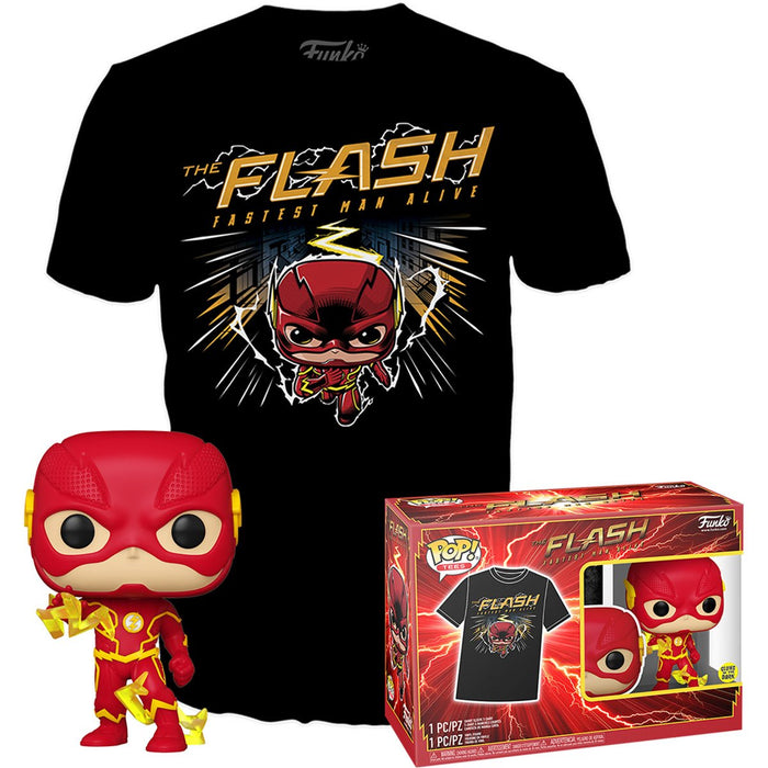 Funko Pop & Tee: DC The Flash - Playera Extra Grande Con Flash Glow