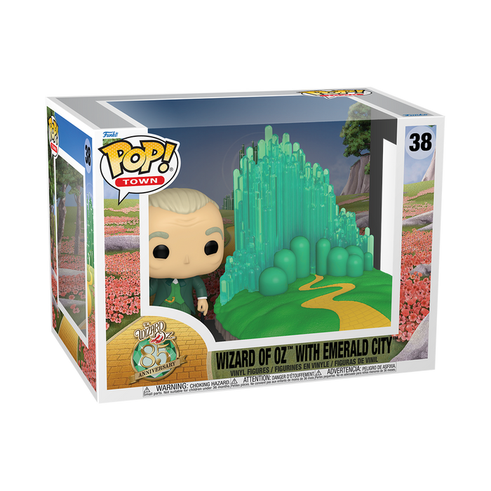 Funko Pop Town: El Mago De Oz 85 Aniversario - Ciudad Esmeralda Con Mago