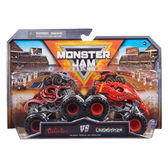 Monster Jam: Octon8er vs Crushstation Escala 1/64 2 Pack