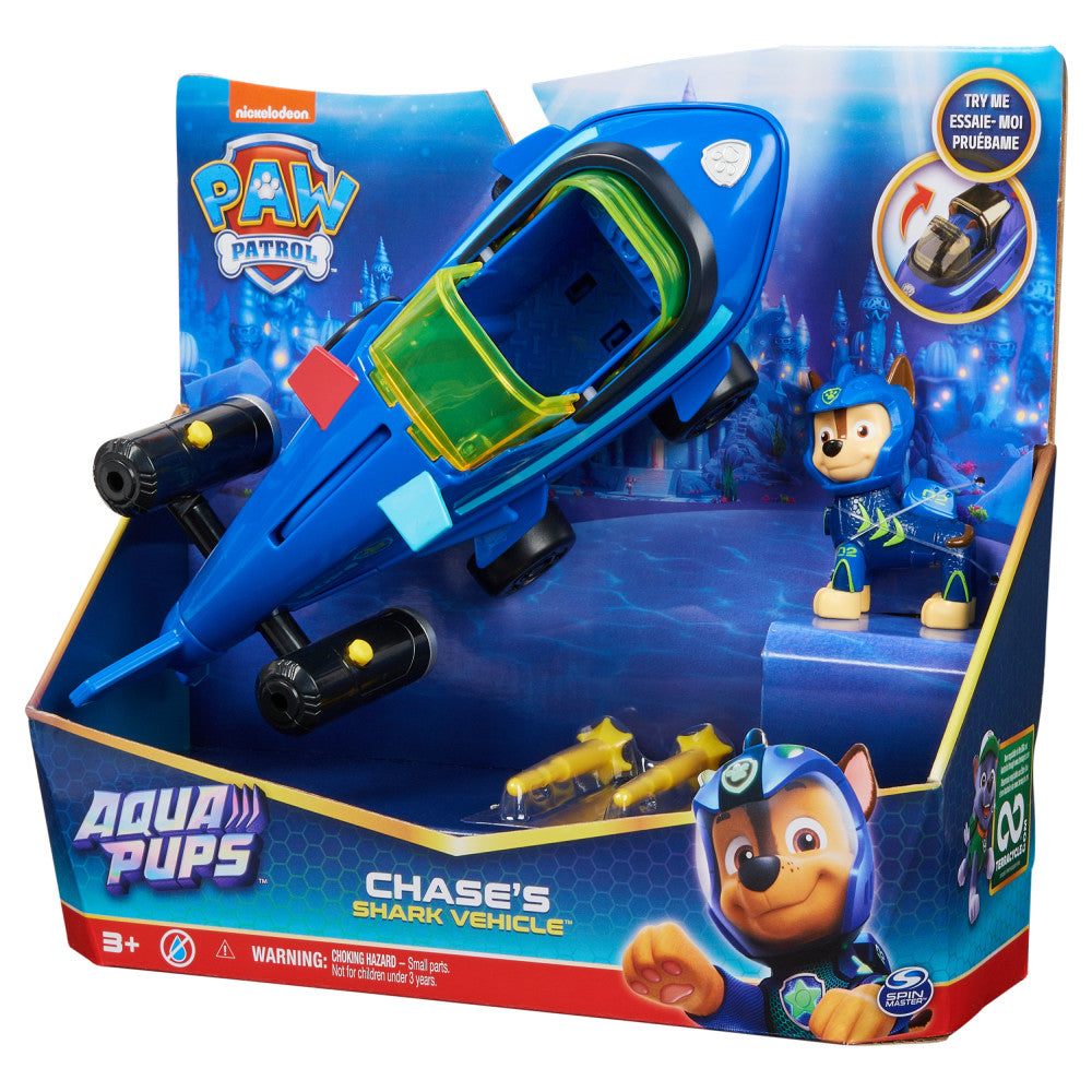 PAW Patrol Deluxe Chase - Juguete de figura de acción coleccionable de  Chase y vehículo transformable, juguete para niños mayores de 3 años