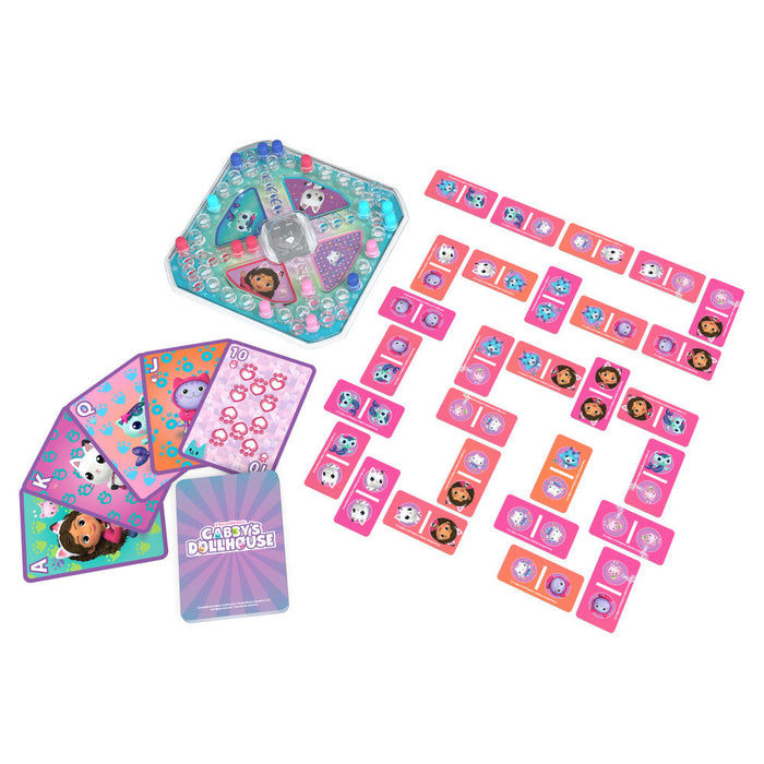 Cardinal: Gabbys Dollhouse - Juego De Cartas, Domino Y Juego Pop Up 3 Pack