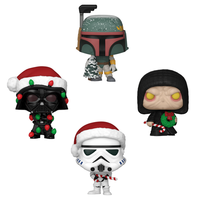 Funko Pocket Pop: Star Wars - Caja De Arbol De Navidad 4 Pack