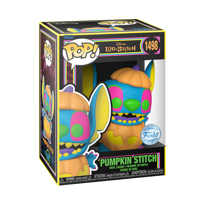 Funko Pop Disney: Lilo y Stitch - Stitch Calabaza Blacklight Exclusivo