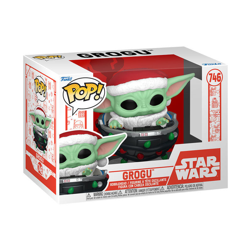 Funko Pop Star Wars: The Mandalorian Holiday 2024 - Grogu en Cochecito