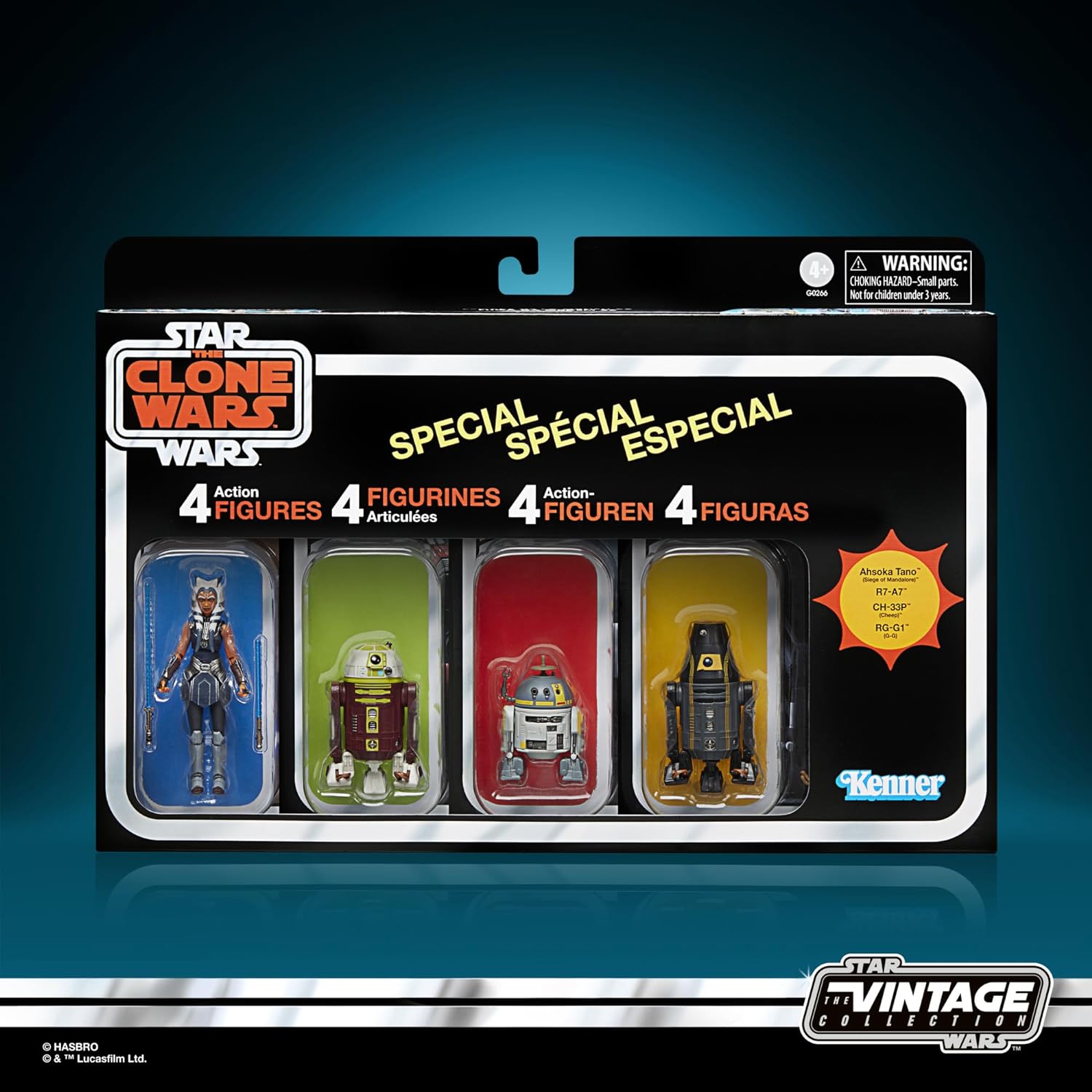 Star Wars The Vintage Collection: The Clone Wars - Ahsoka Tano Y Droides 4 Pack