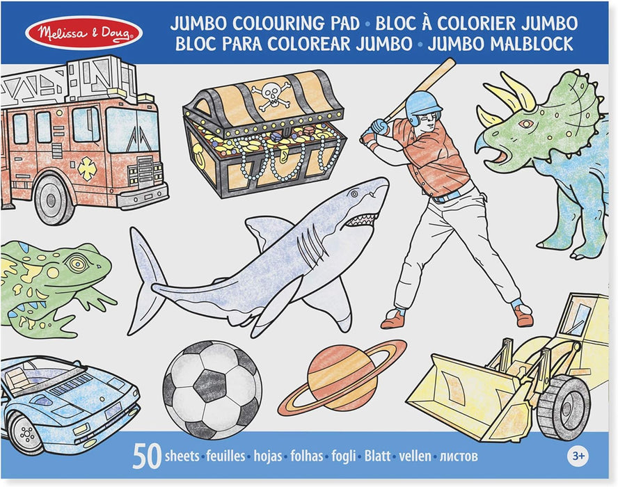 Melissa and Doug: Cuaderno Para Colorear Jumbo - Azul