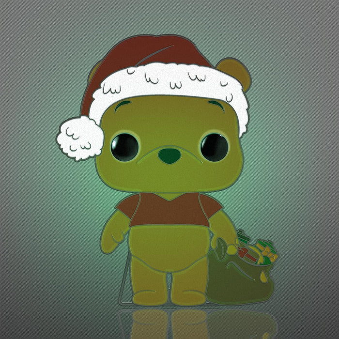 Funko Pop Pin: Disney Holiday - Winnie The Pooh Glow Pin Esmaltado