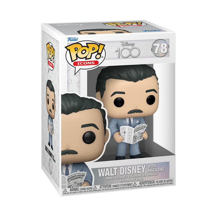 Funko Pop Icons: Disney 100 - Walt Con Revista