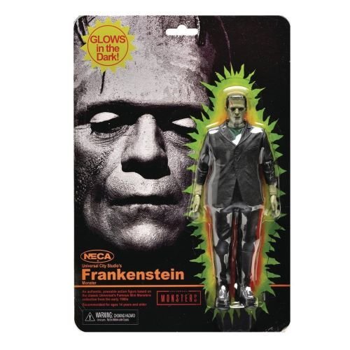 NECA Figura de Accion: Universal Monsters - Frankenstein Retro Glow 7 Pulgadas