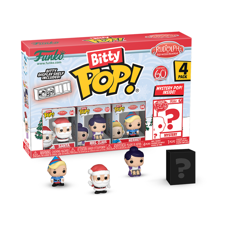 Funko Bitty Pop: Rodolfo El Reno 60 Aniversario - Santa 4 Pack