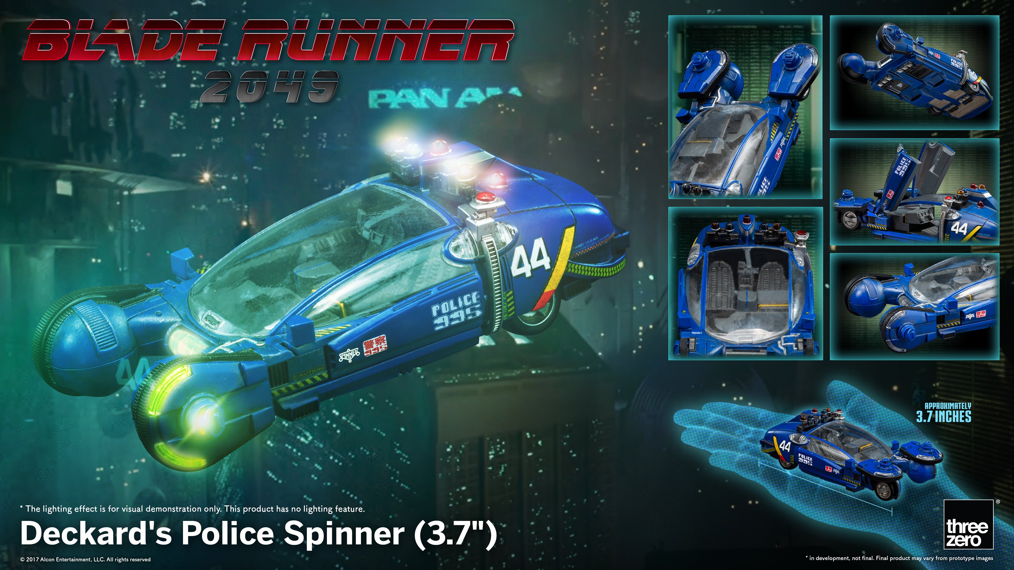 Threezero: Blade Runner 2049 - Deckard'S Police Spinner 3.7 Pulgadas