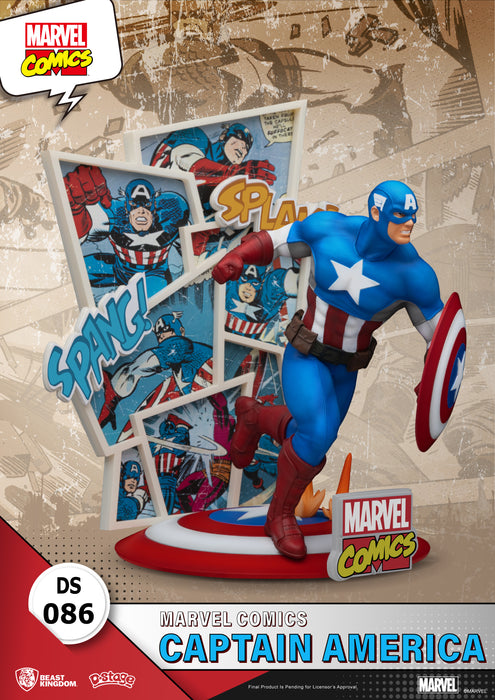 Beast Kingdom Diorama Stage: Marvel Comics - Capitan America DS-086