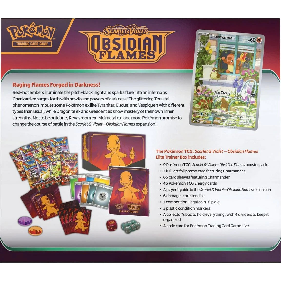 Pokemon TCG Escarlata y Purpura: Llamas Obsidianas -  Elite Trainer Box En Español