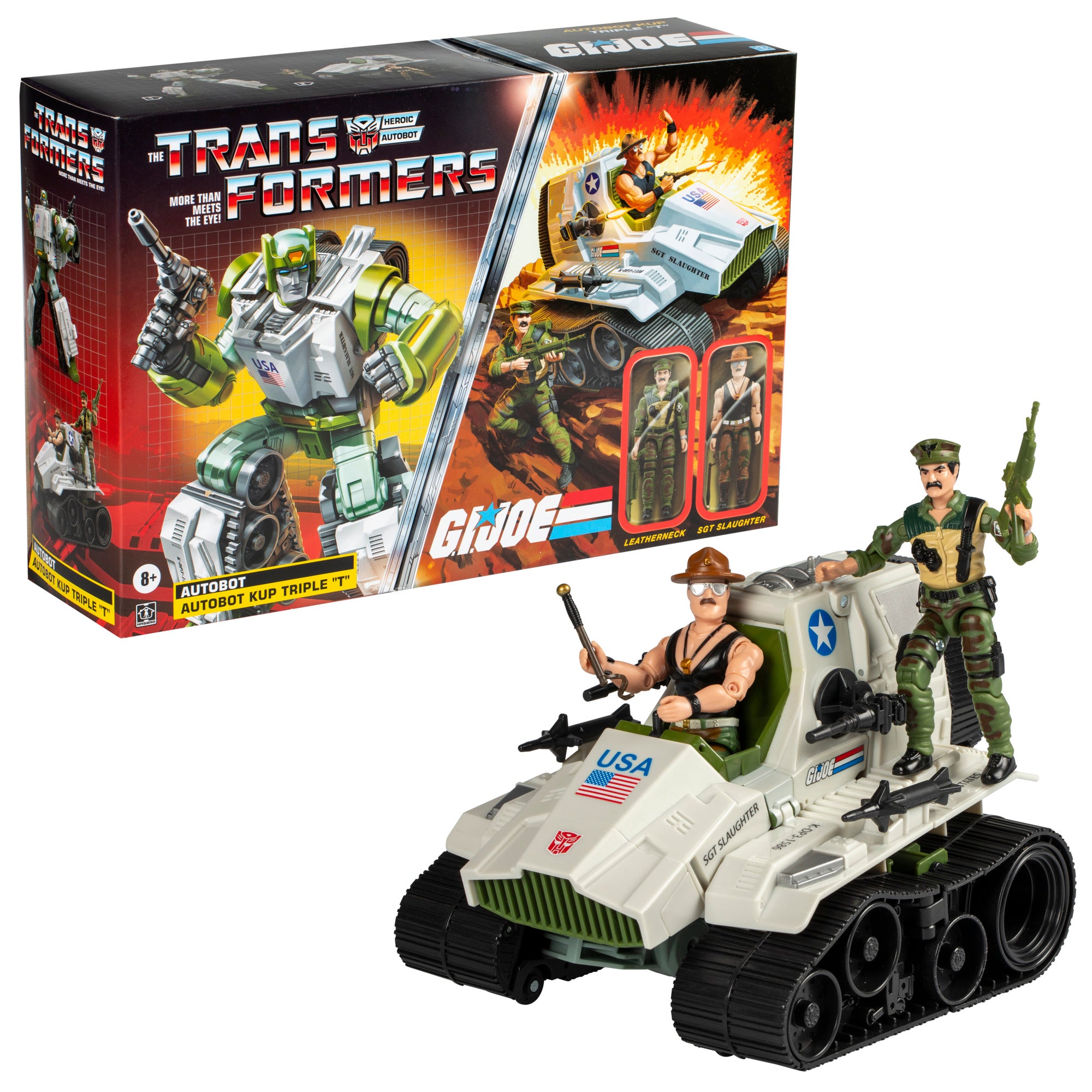 Transformers Collaborative G.I. Joe: Set Autobot Kup Triple T Con Sargento Slaughter Y Leatherneck