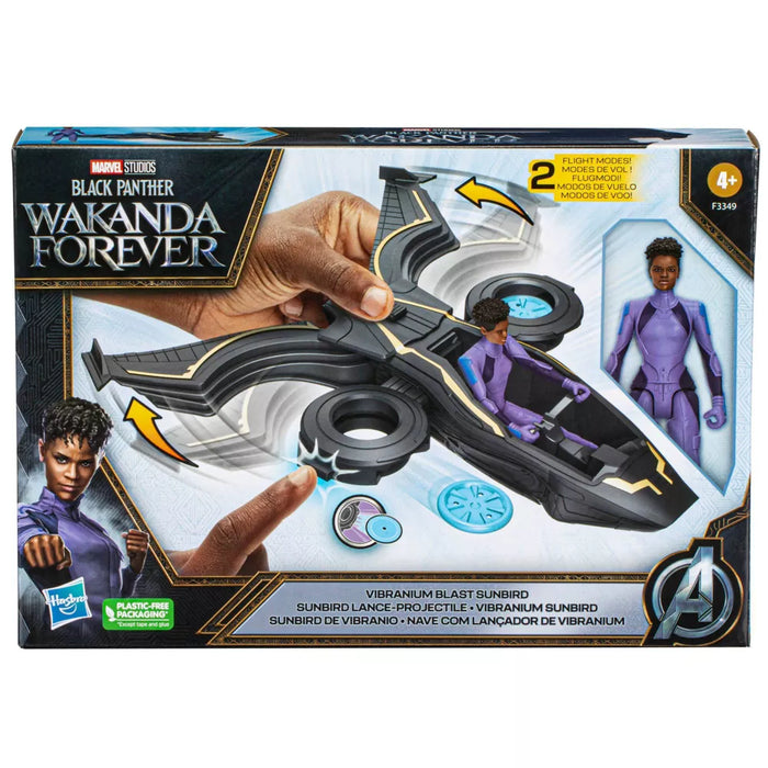 Marvel: Black Panther Wakanda Forever - Vibranium Blast Sunbird y Shuri Figura De Accion