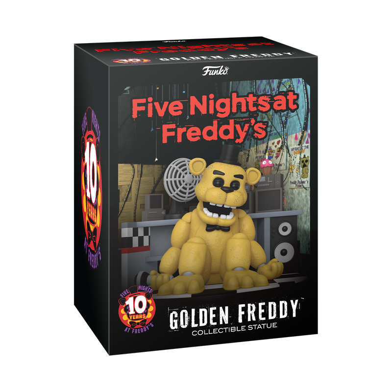 Funko Vinyl Statue: Five Nights At Freddys 10 Aniversario - Freddy Golden En La Oficina