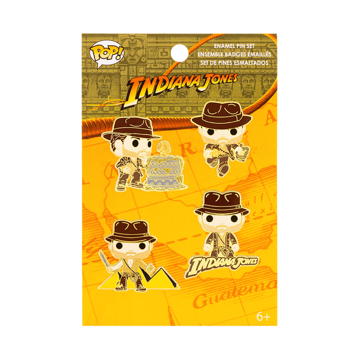 Funko Pop Pin: Indiana Jones En Busca del Arca Perdida - Set De Pines 4 Pack