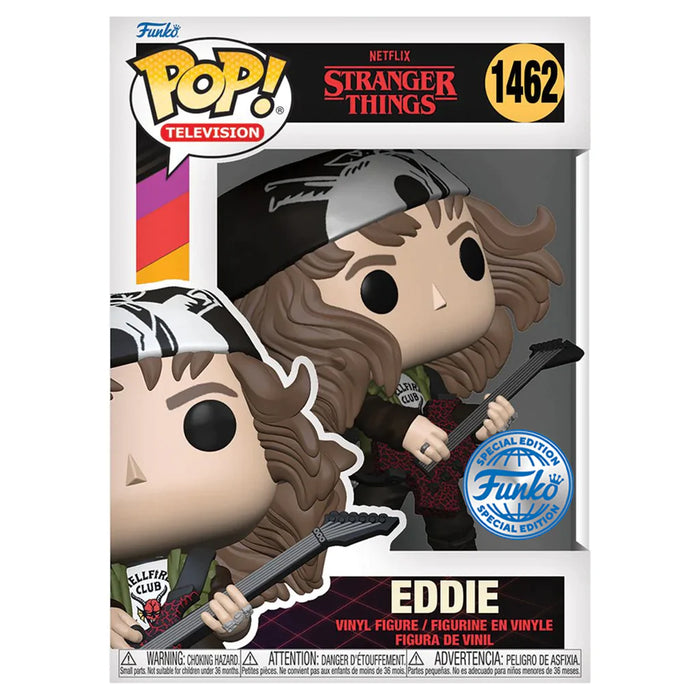 Funko Pop TV: Stranger Things  Hunter Eddie Con Guitarra Metalico Exclusivo