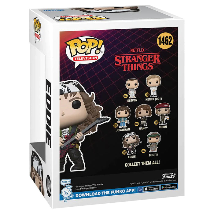 Funko Pop TV: Stranger Things  Hunter Eddie Con Guitarra Metalico Exclusivo