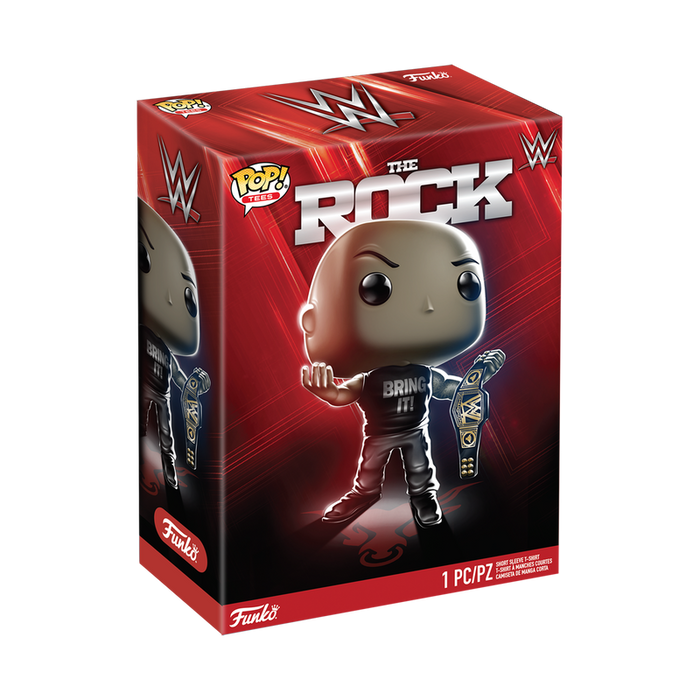 Funko Boxed Tee: WWE - La Roca Con Cinturon Playera Grande