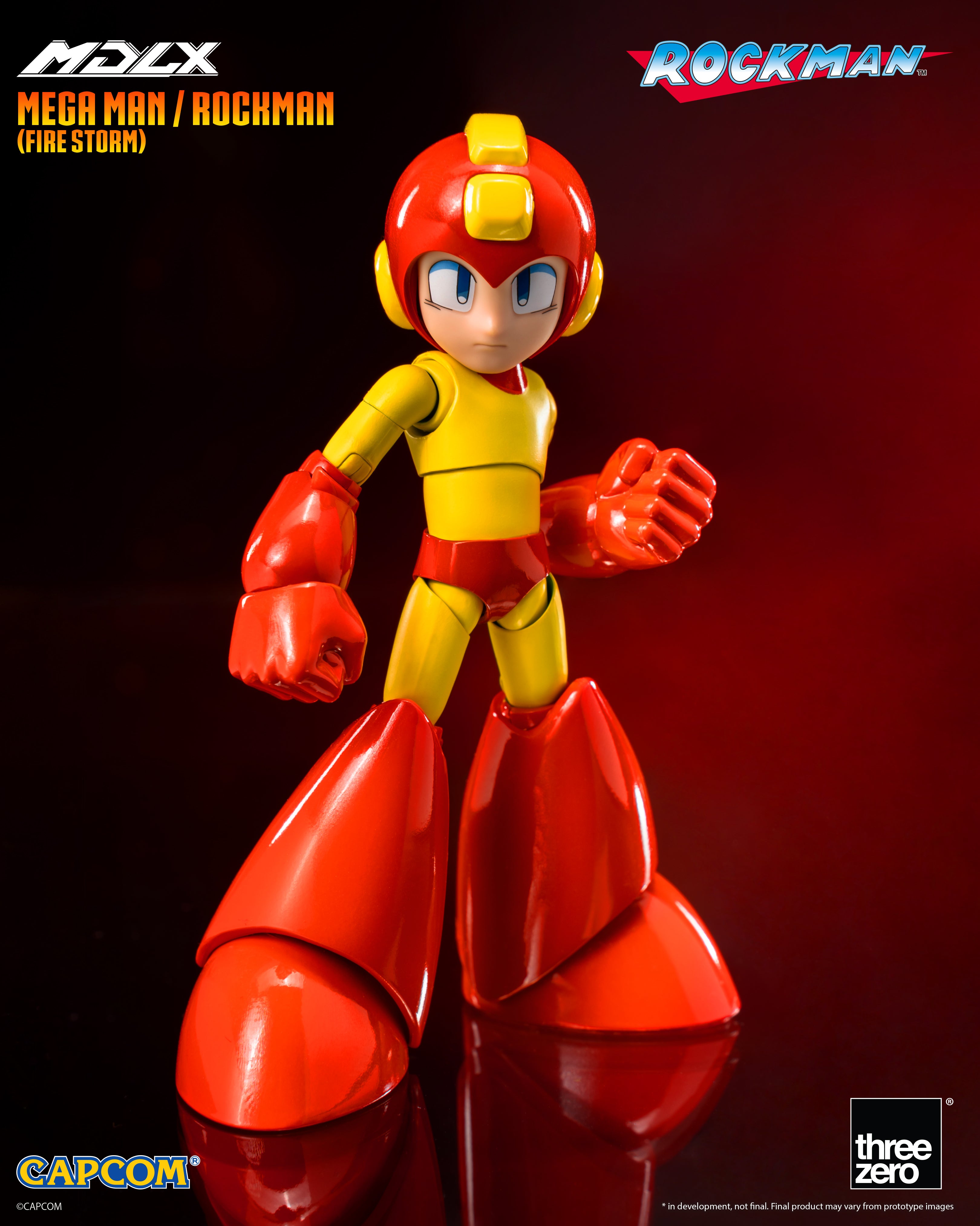 Threezero Mdlx Series: Mega Man - Mega Man Rockman Fire Storm