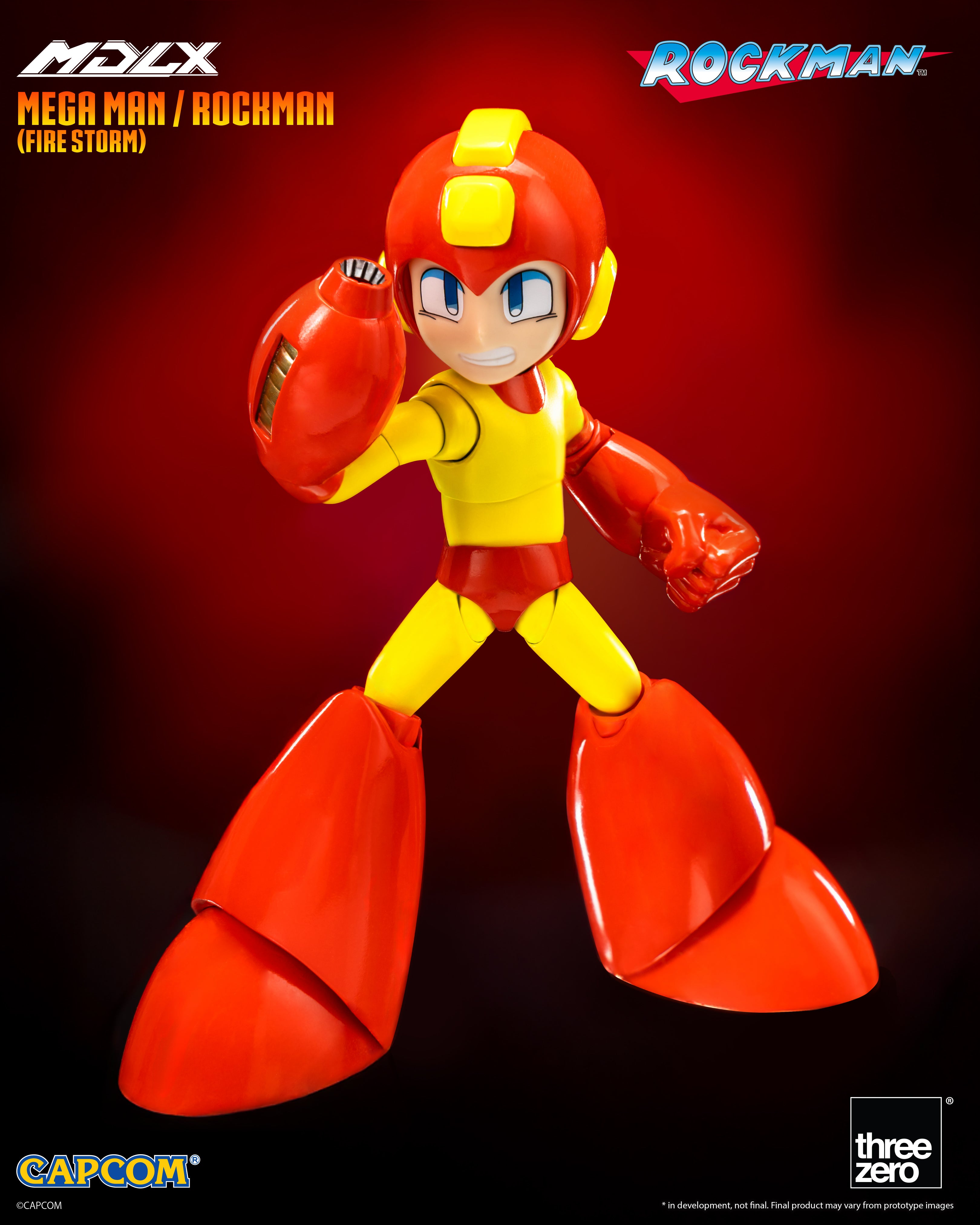 Threezero Mdlx Series: Mega Man - Mega Man Rockman Fire Storm