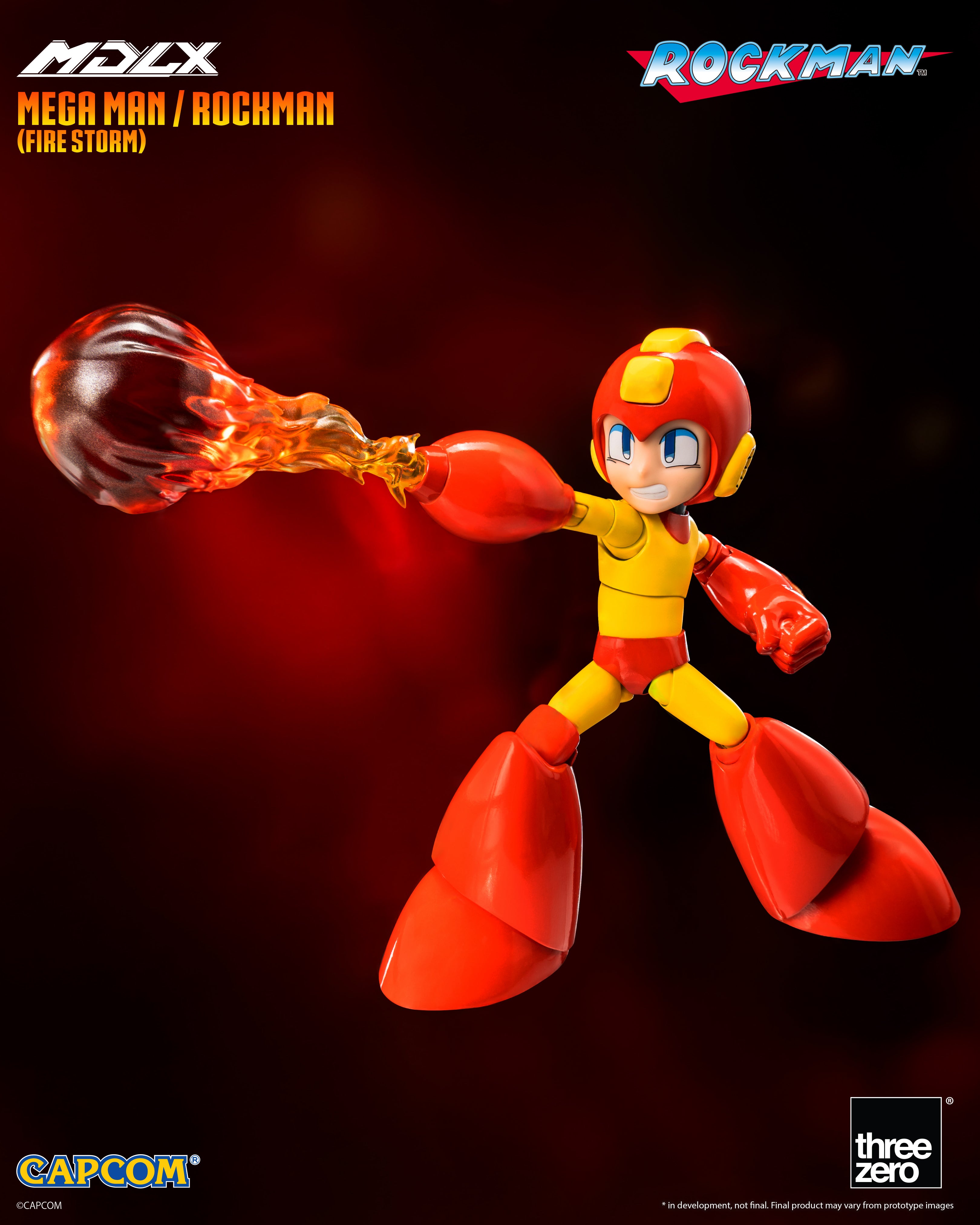 Threezero Mdlx Series: Mega Man - Mega Man Rockman Fire Storm