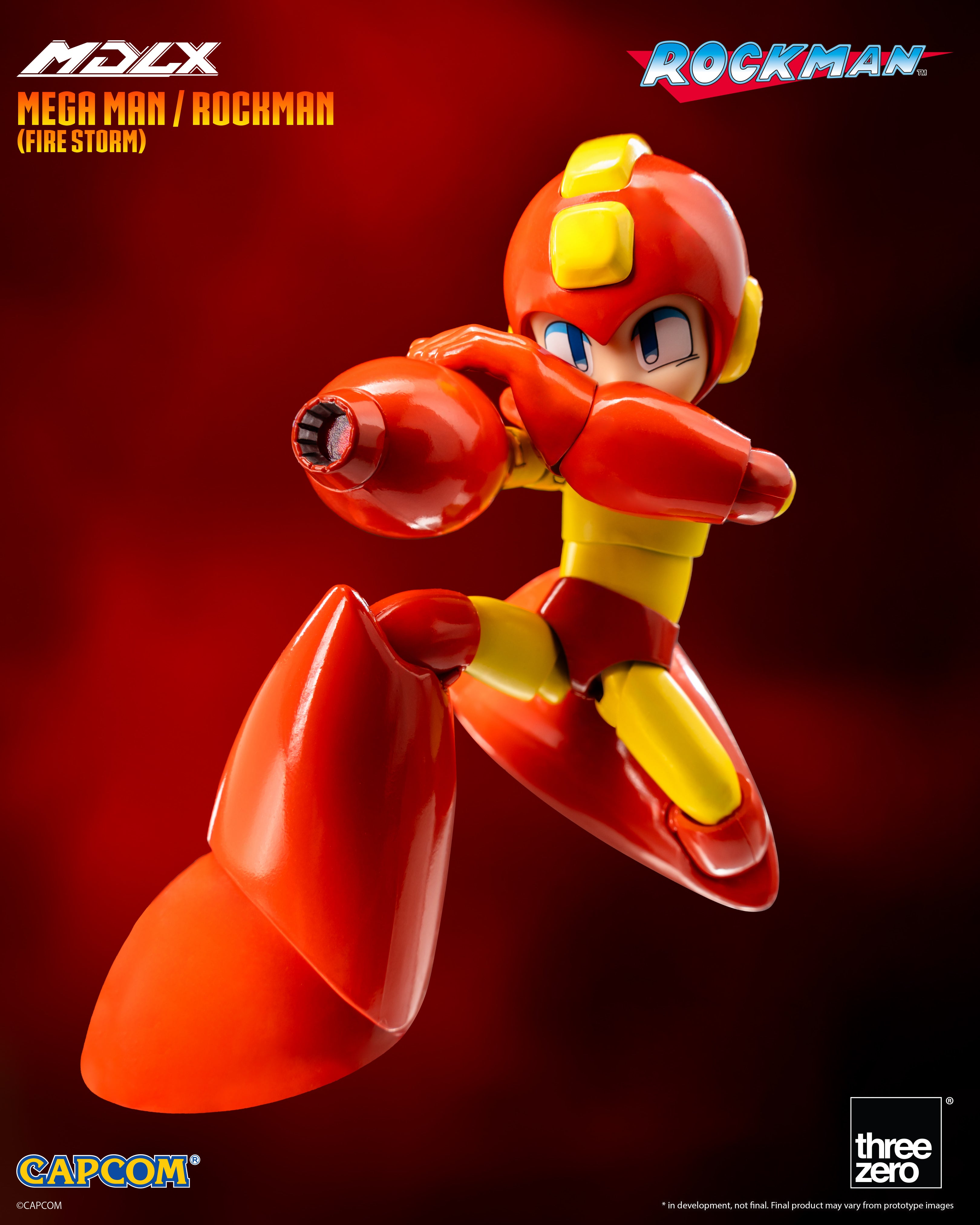 Threezero Mdlx Series: Mega Man - Mega Man Rockman Fire Storm