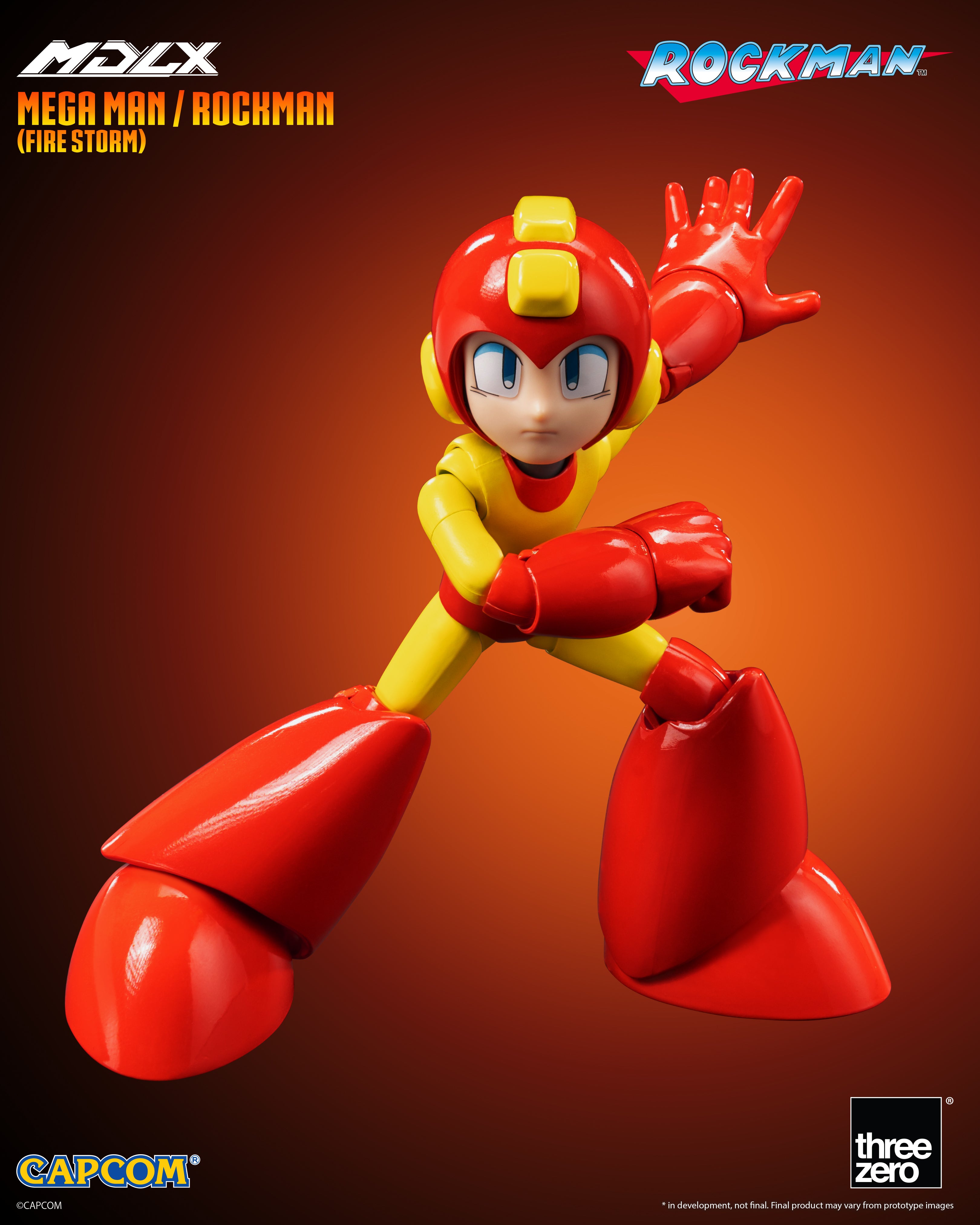 Threezero Mdlx Series: Mega Man - Mega Man Rockman Fire Storm