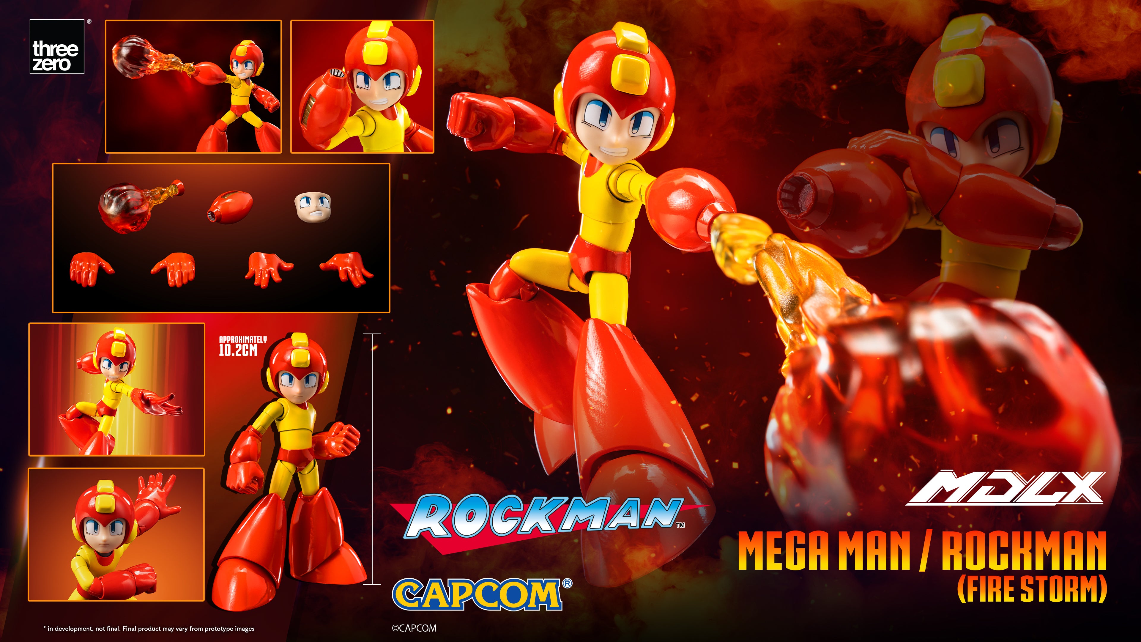 Threezero Mdlx Series: Mega Man - Mega Man Rockman Fire Storm