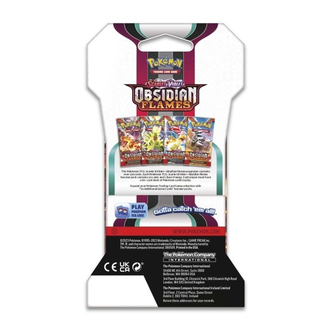 Pokemon TCG Scarlet & Violet: Obsidian Flames - Sleeved Booster En Ingles