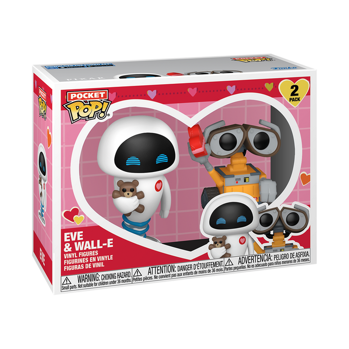 Funko Pocket Pop: San Valentin - Wall E y Eva 2 Pack