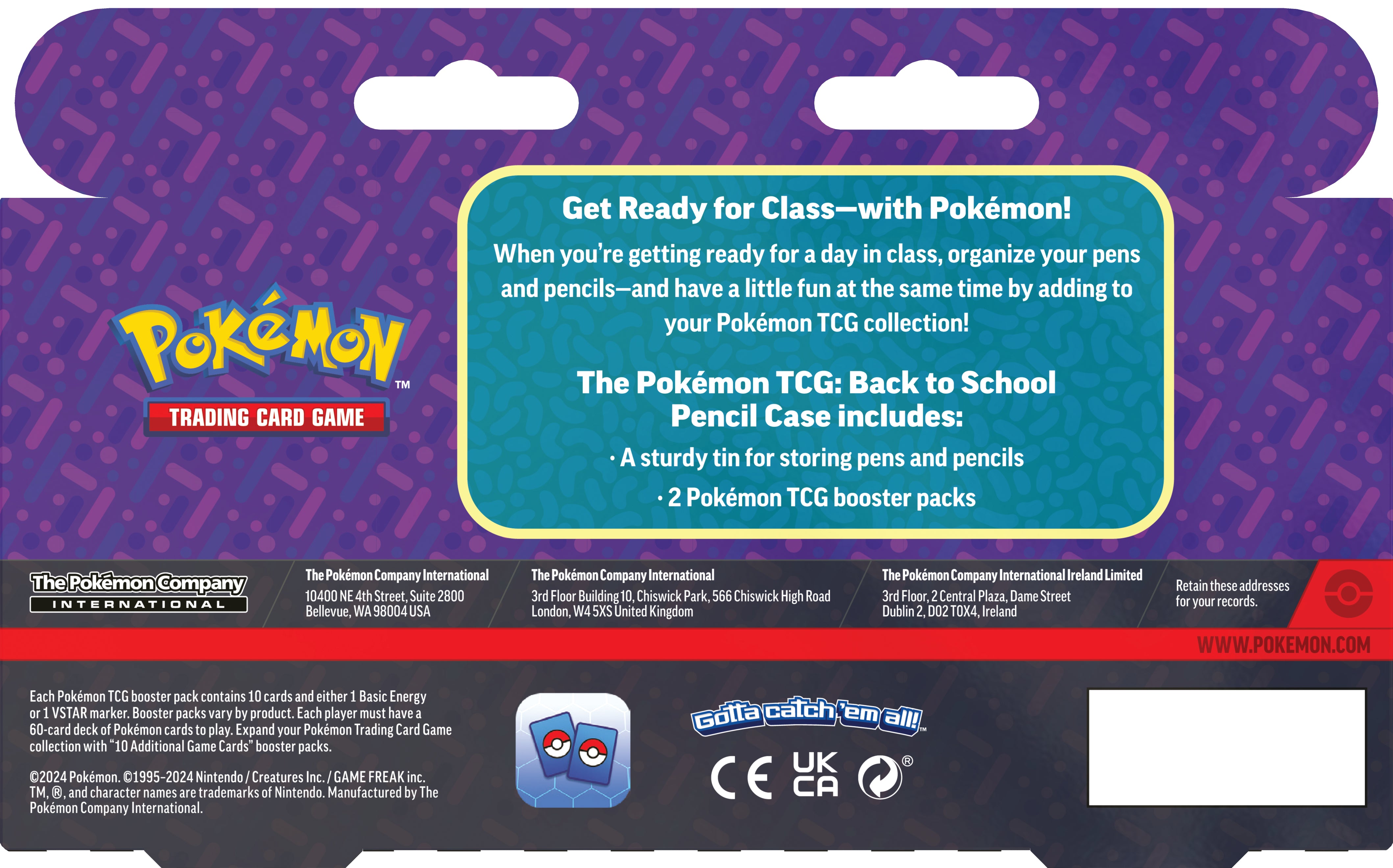 Pokemon TCG: Back to School - Pencil Case Lapicera Charizard 2024 En Ingles