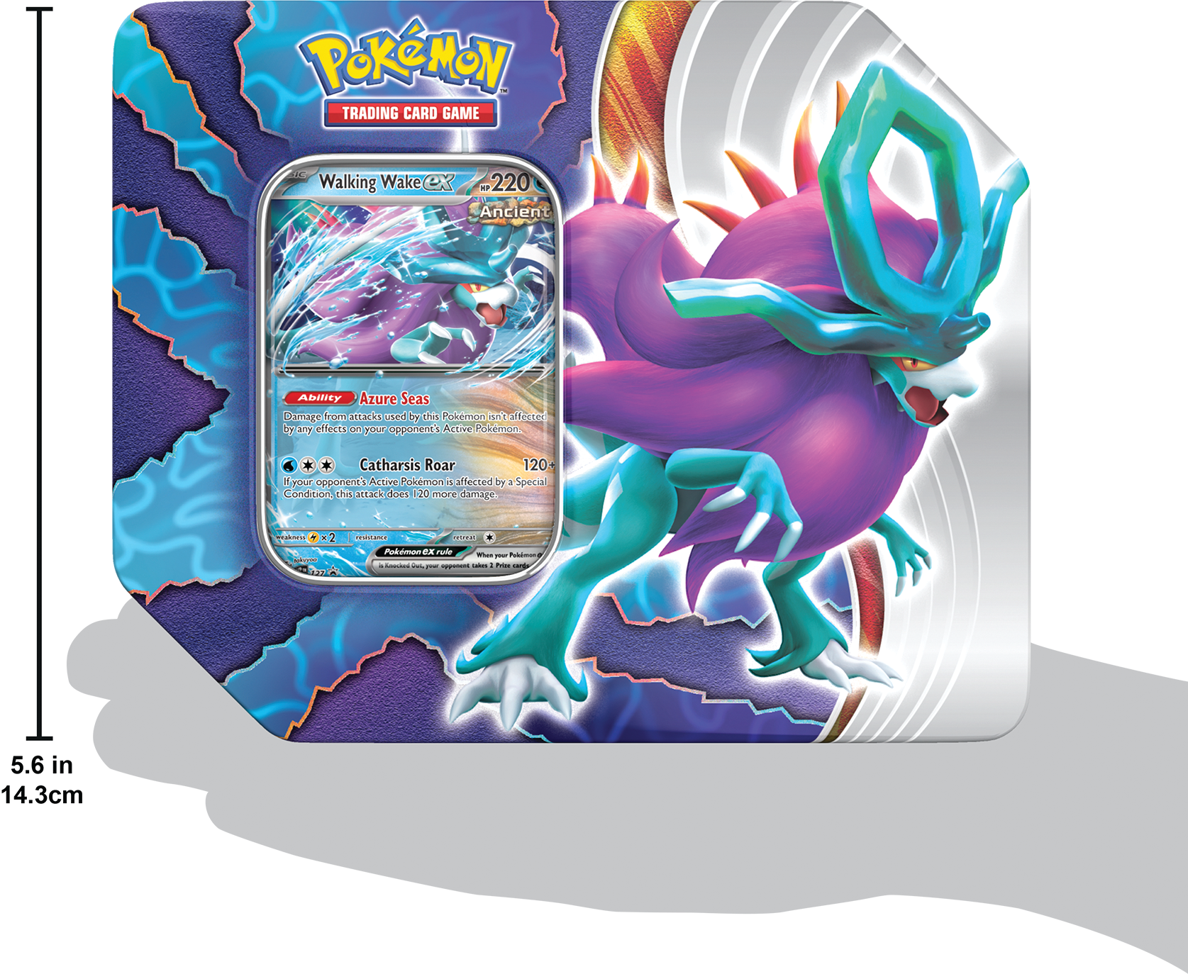 Pokemon TCG Scarlet & Violet: Paradox Rift - Clash Tin Iron Leaves o Walking Wake En Ingles Surtido