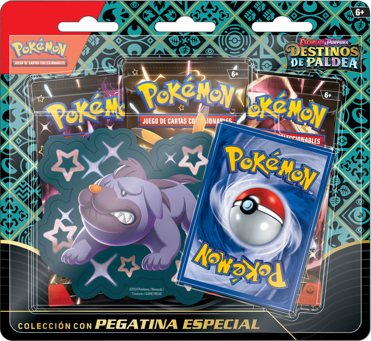 Pokemon TCG Scarlet & Violet: Paldean Fates - Tech Sticker Collection 3 pack En Ingles