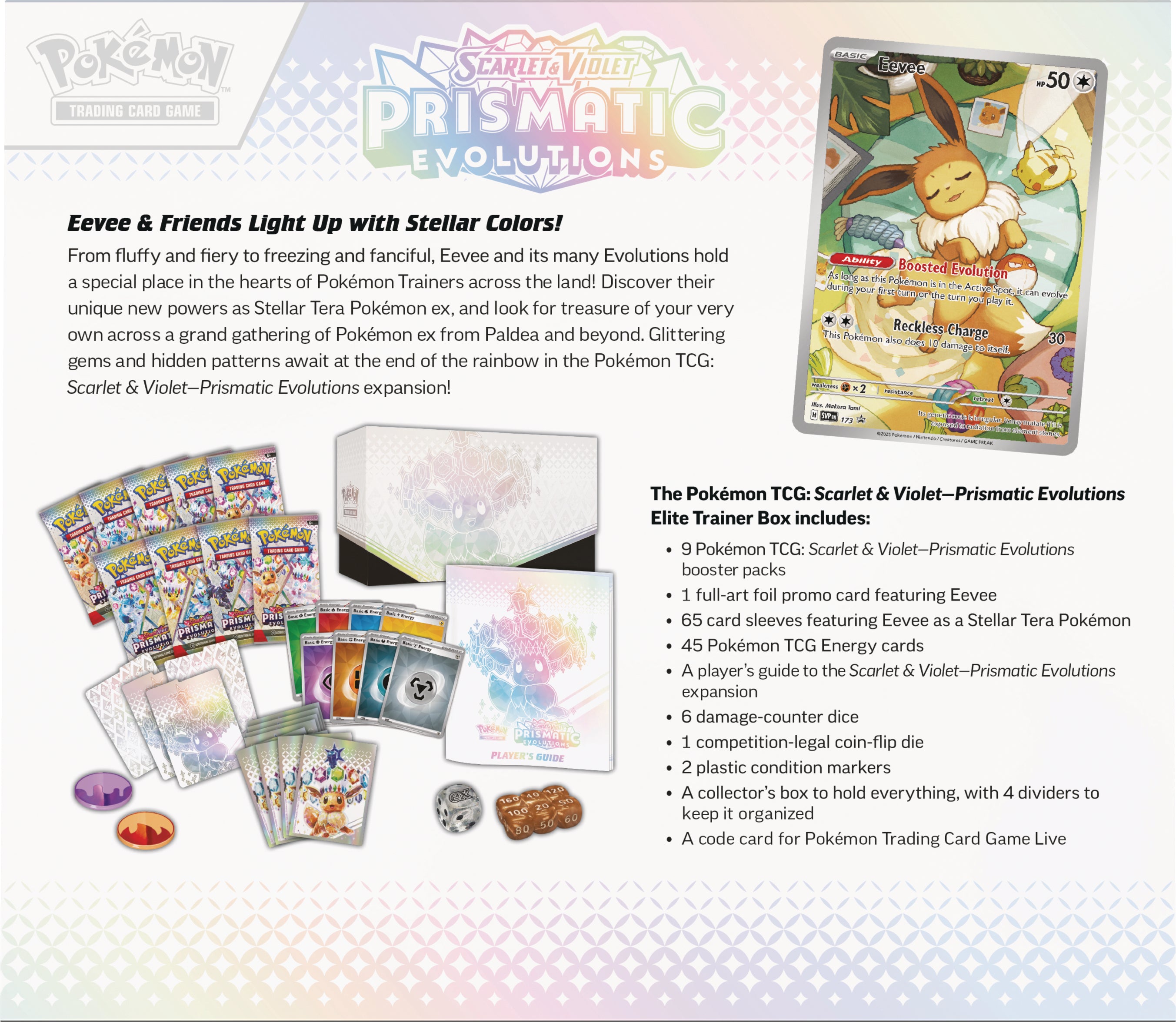 Pokemon TCG Escarlata y Purpura: Evoluciones Prismaticas - Elite trainer Box En EspaÃ±ol