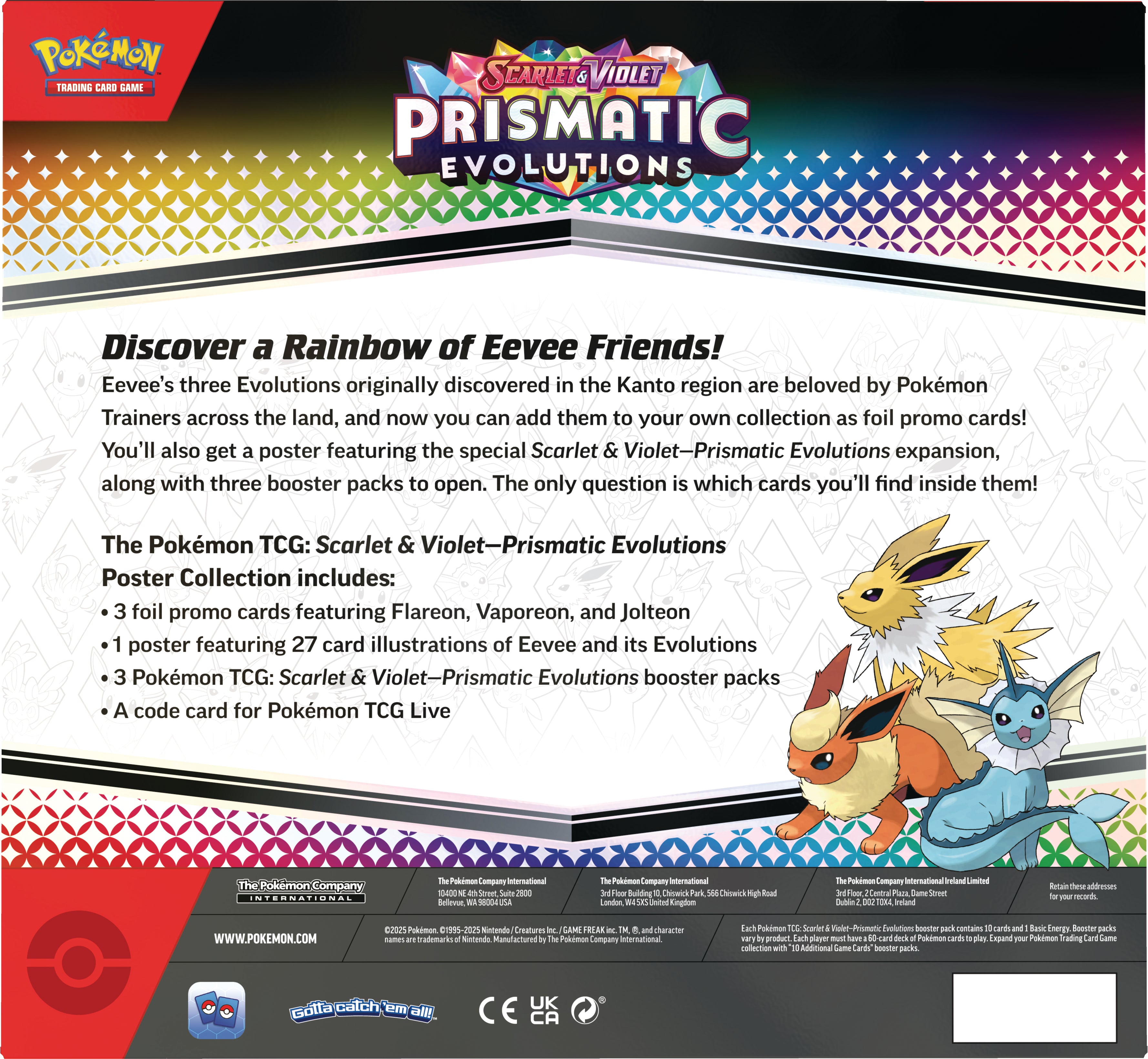 Pokemon TCG Scarlet & Violet: Prismatic Evolutions - Poster Collection En Ingles