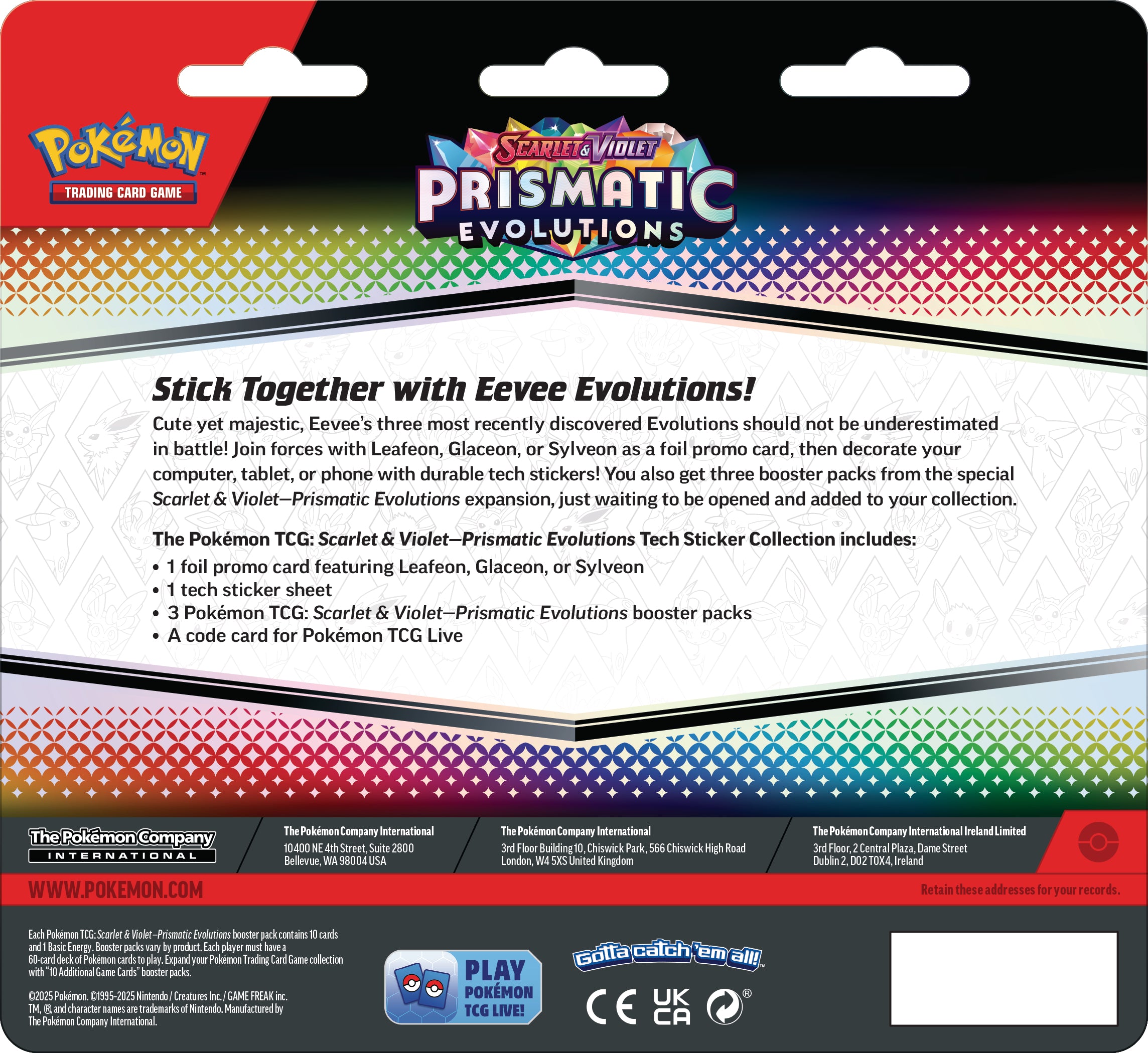 Pokemon TCG Escarlata y Purpura: Evoluciones Prismaticas - Tech Sticker En EspaÃ±ol