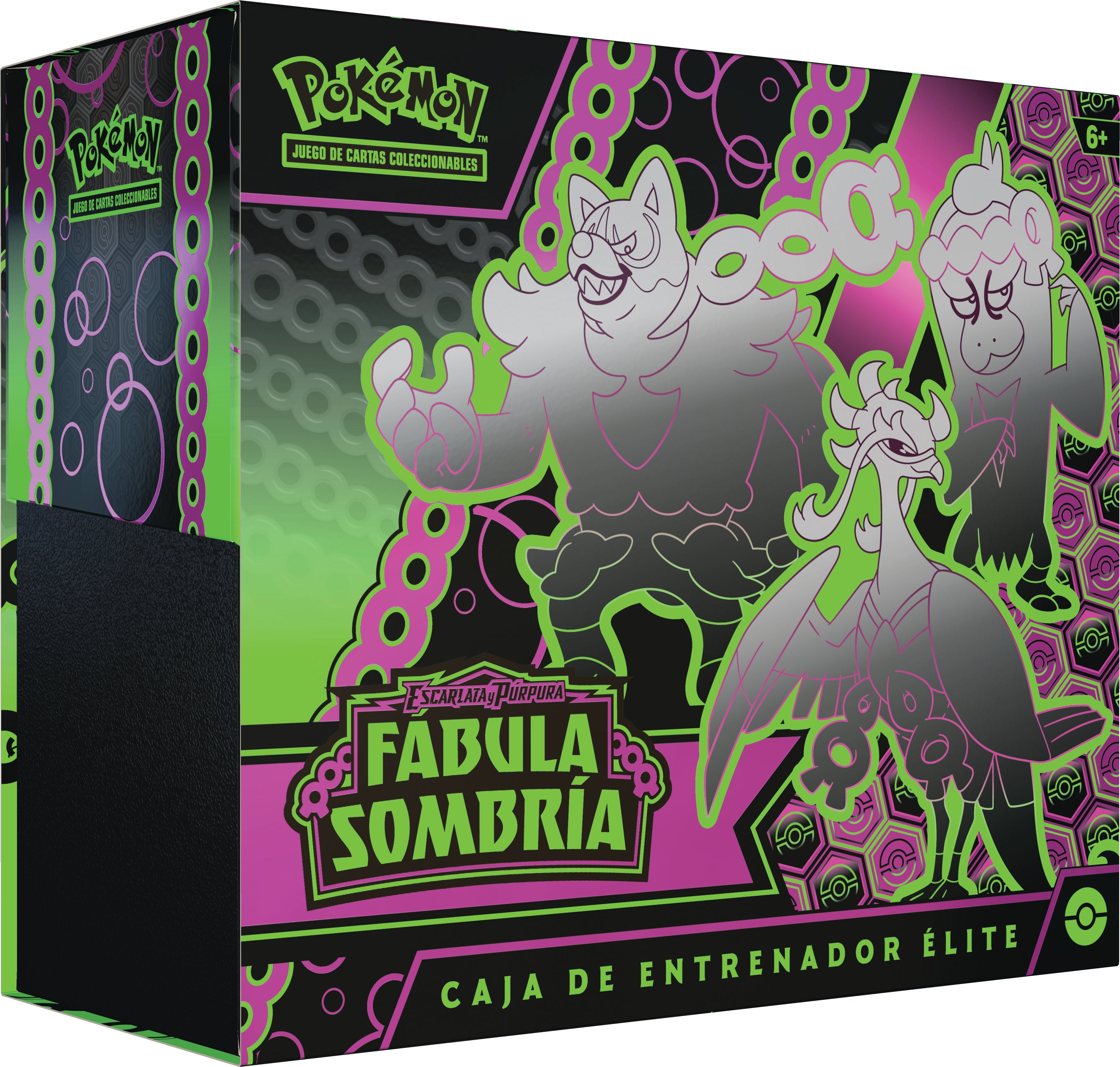 Pokemon TCG Escarlata y Purpura: Fabula Sombria - Elite Trainer Box Okidogi, Munkidori y Fezandipiti En Español