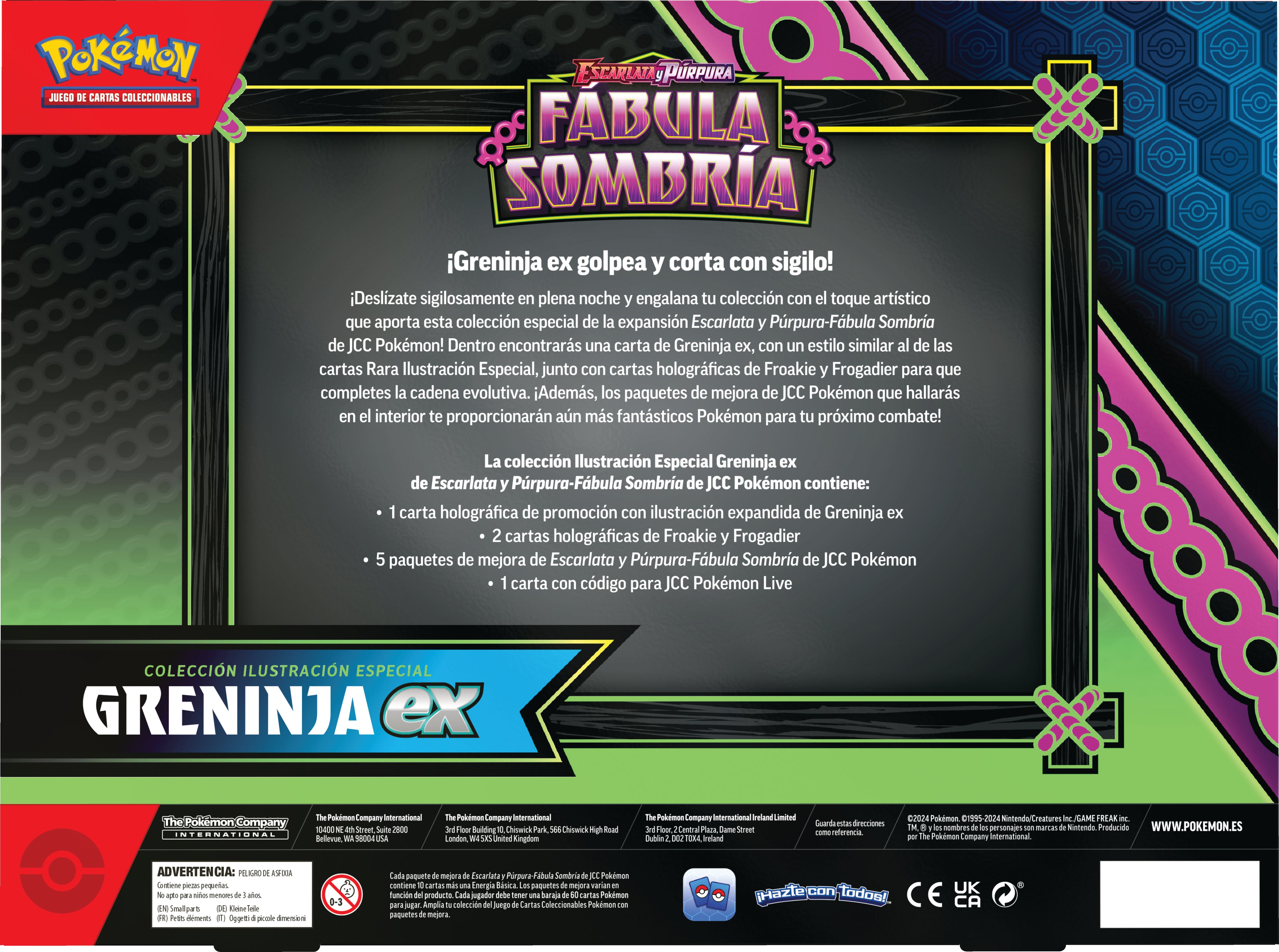 Pokemon TCG Scarlet & Violet: Shrouded Fable - Kingdra Ex o Greninja Ex Special Collection En Español Surtido