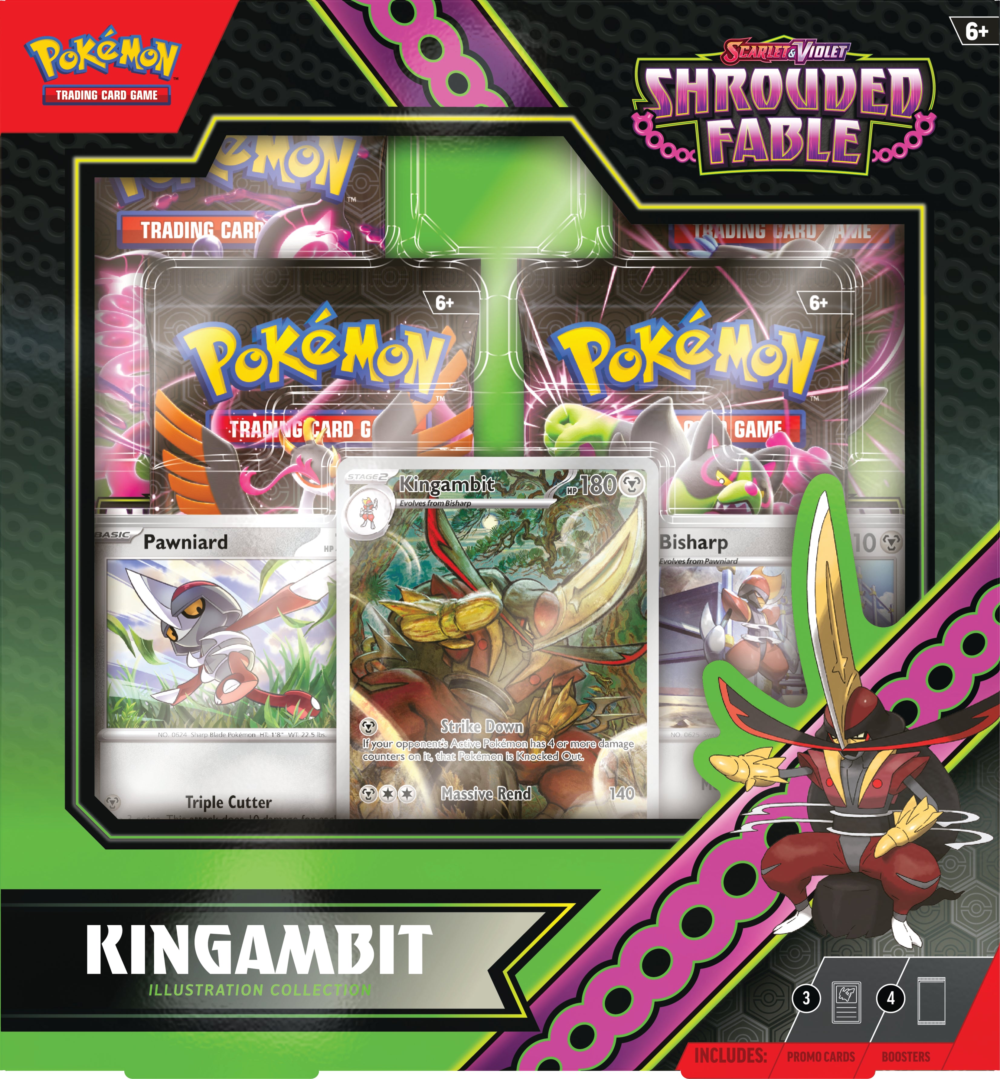 Pokemon TCG Scarlet & Violet: Shrouded Fable - Kingambit Illustration Collection En Ingles