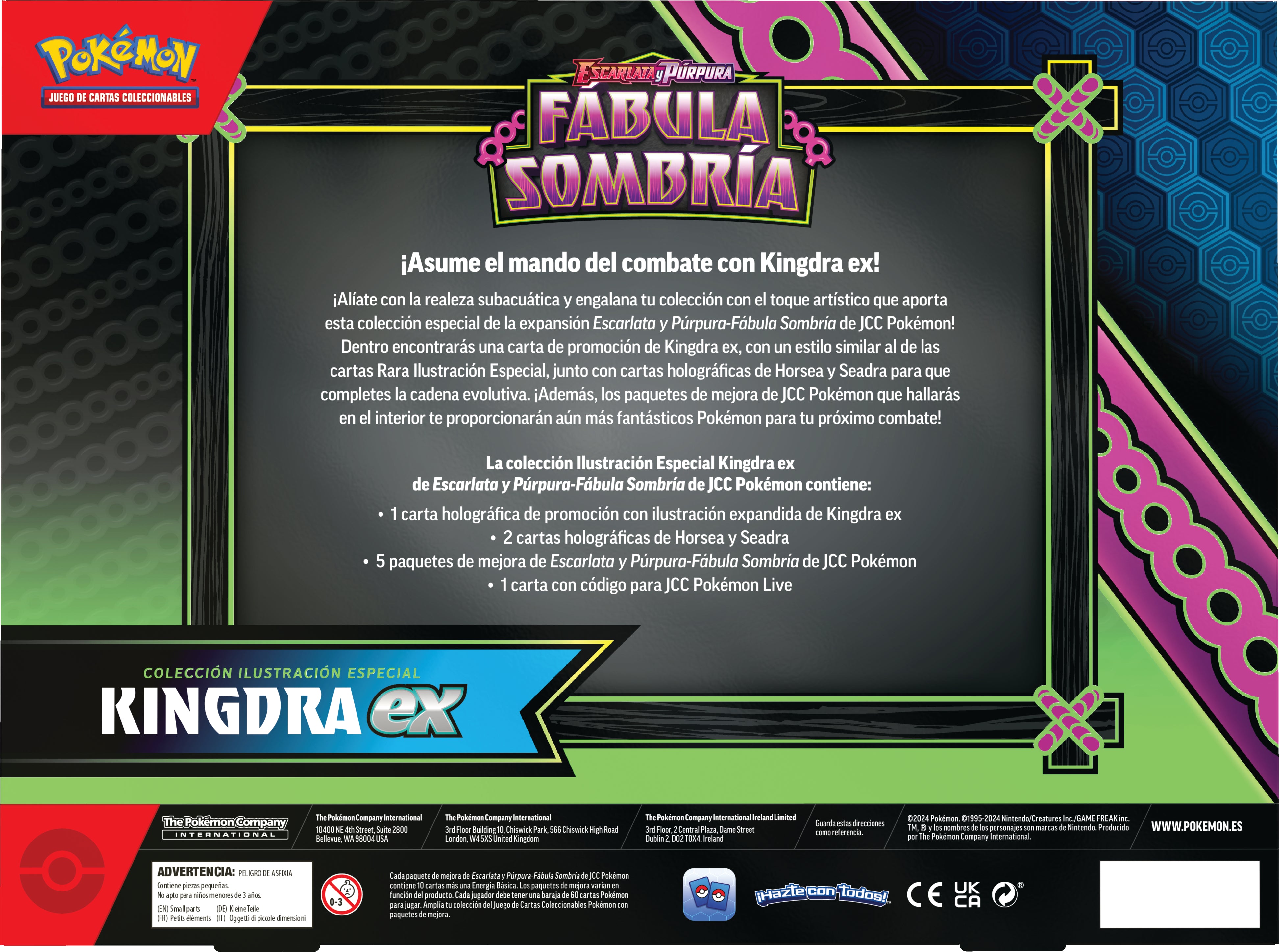 Pokemon TCG Escarlata y Purpura: Fabula Sombria - Kingdra Ex Special Collection En Español