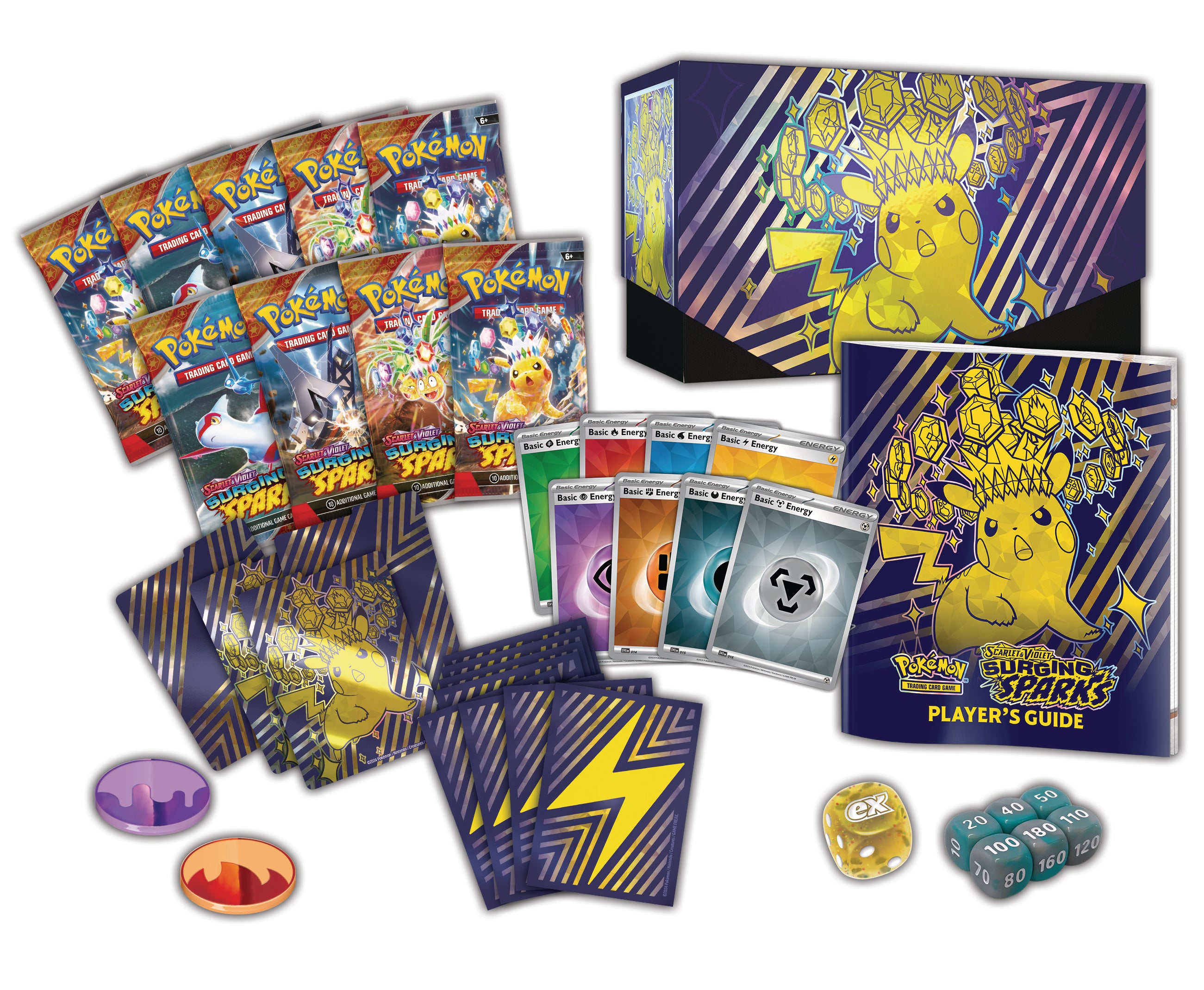 Pokemon TCG Escarlata y Purpura: Chispas Fulgurantes - Elite Trainer Box Pikachu En Español