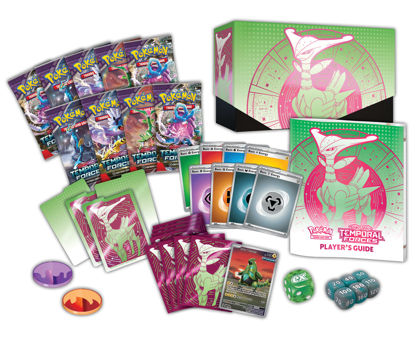 Pokemon TCG Scarlet & Violet: Temporal Forces - Elite Trainer Box Iron Leaves En Ingles