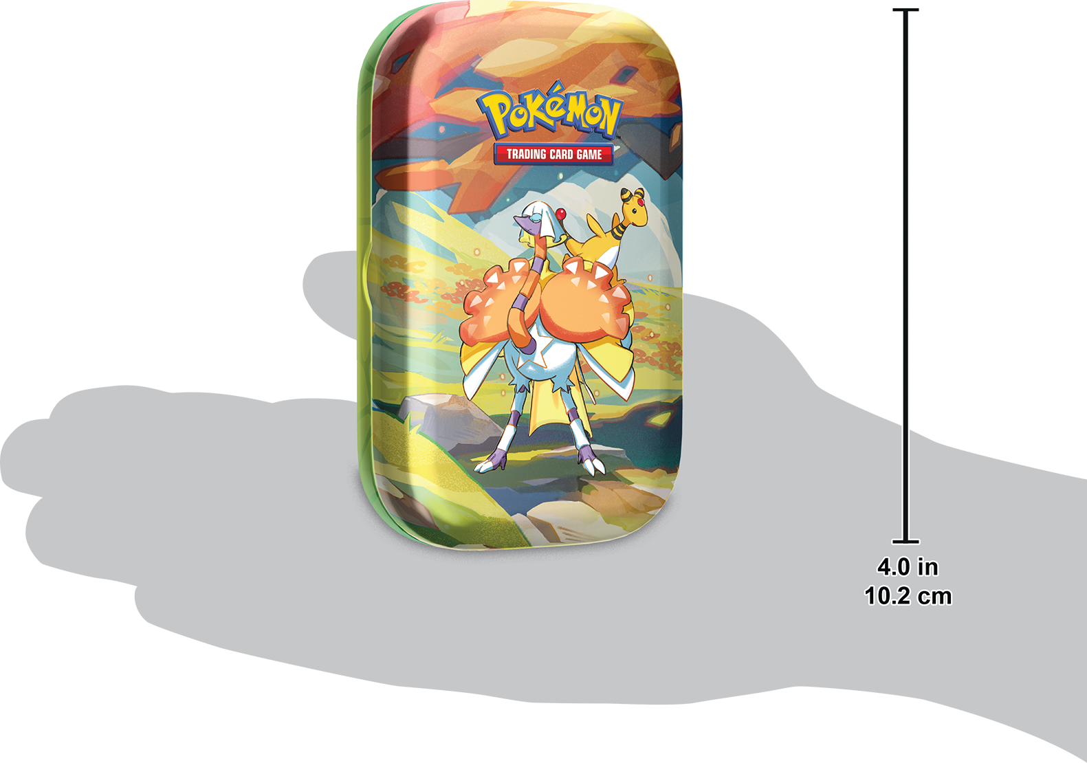 Pokemon TCG Scarlet & Violet: Vibrant Paldea - Espartha con Ampharos Mini Tin En Ingles